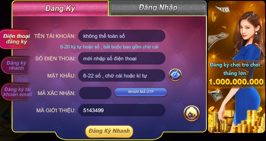 Hướng Dẫn Đăng Ký V99Win Chi Tiết Nhất